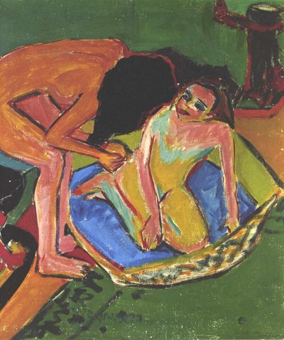 Marcella und Fränzi im Studio von Ernst Ludwig Kirchner